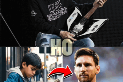 LIONEL MESSI VE A UN CHICO DE LA CALLE TOCANDO SU GUITARRA ROTA. EMOCIONADO, ÉL SE ACERCA DEL NIÑO.. | HO