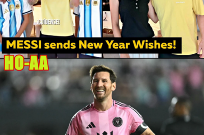 Messi toca los corazones con deseos de año nuevo y firma una camiseta para una fan